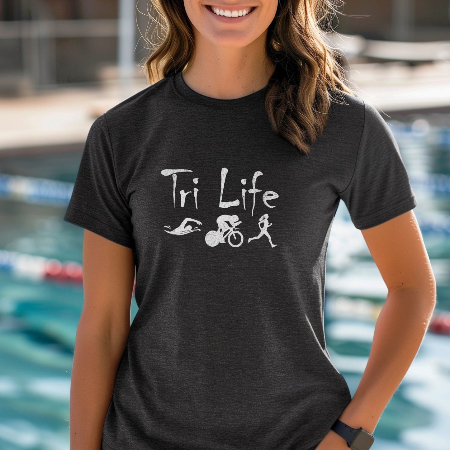 Distressed Tri Life Female Tee