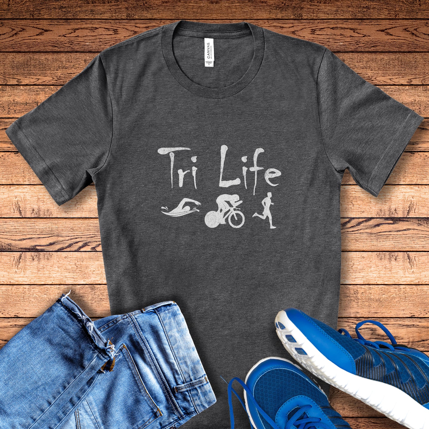 Distressed Tri Life Male Tee