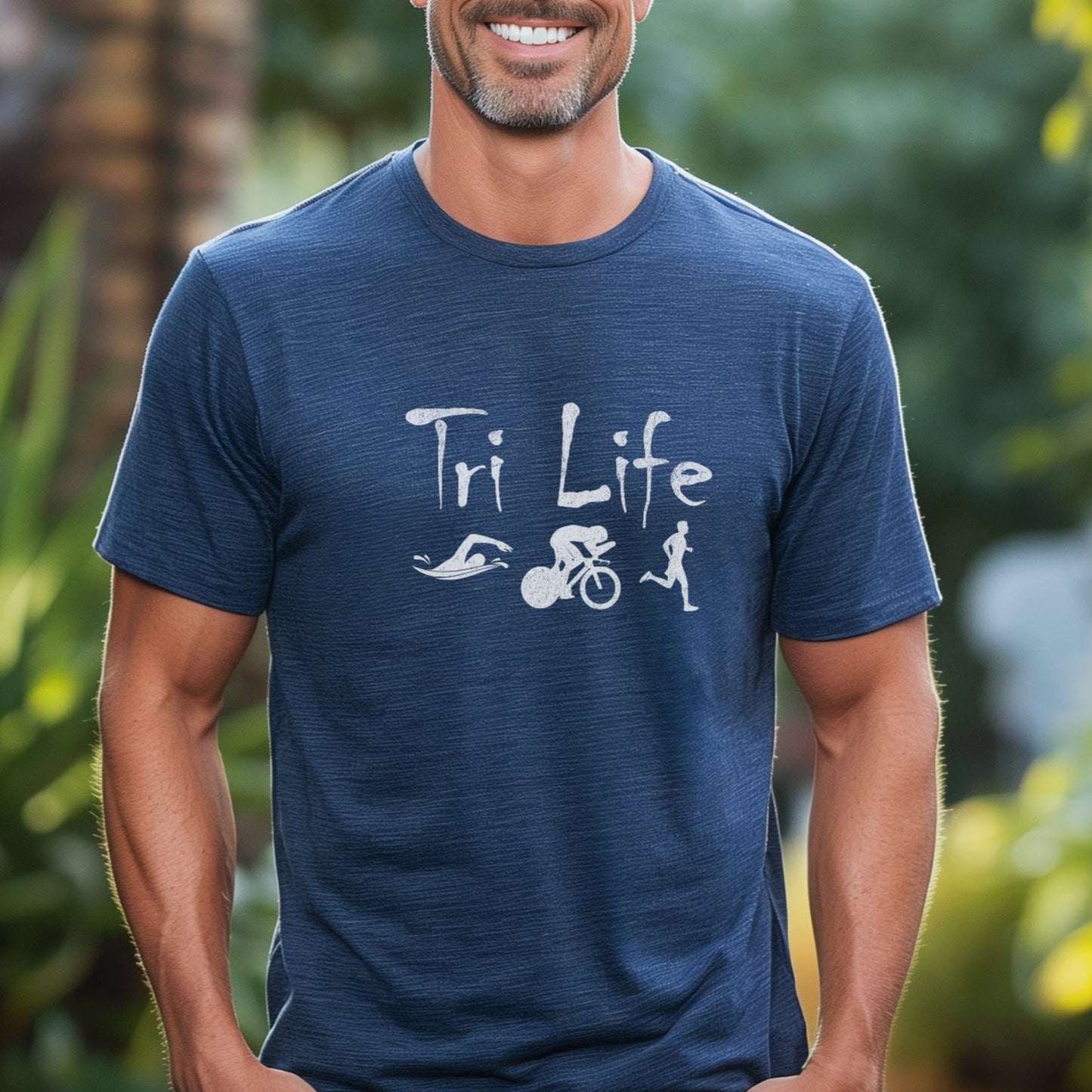 Distressed Tri Life Male Tee