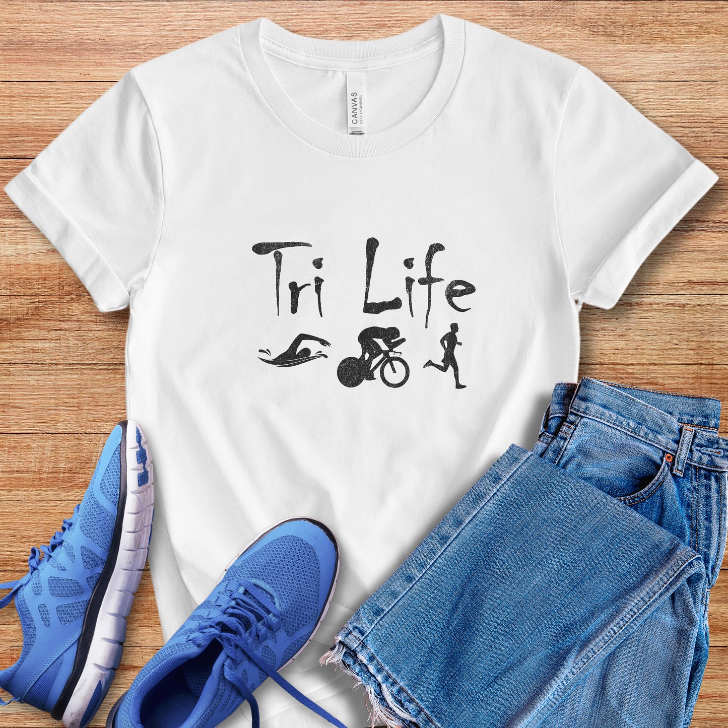 Distressed Tri Life Male Tee