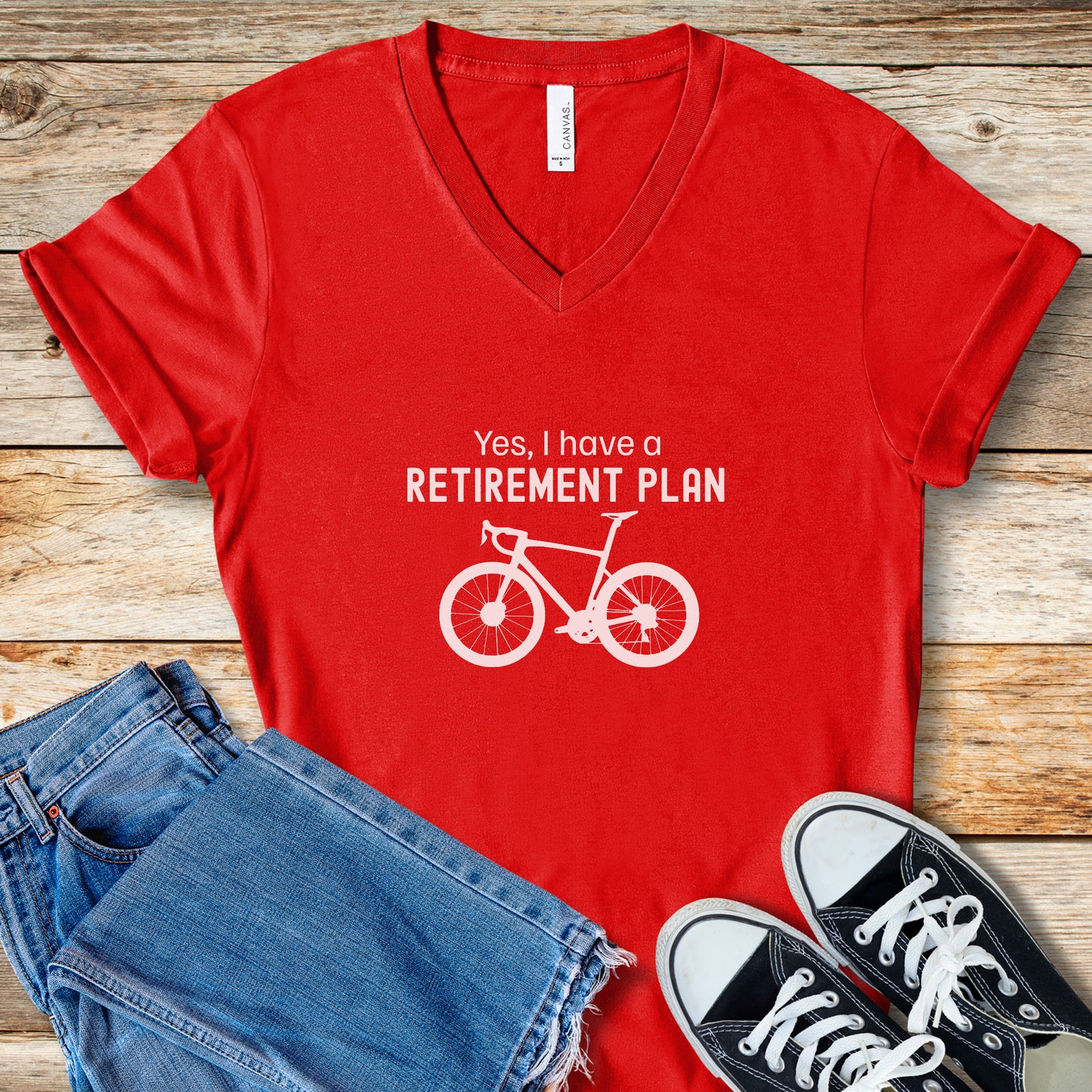 Bike Retirement Plan V-Neck