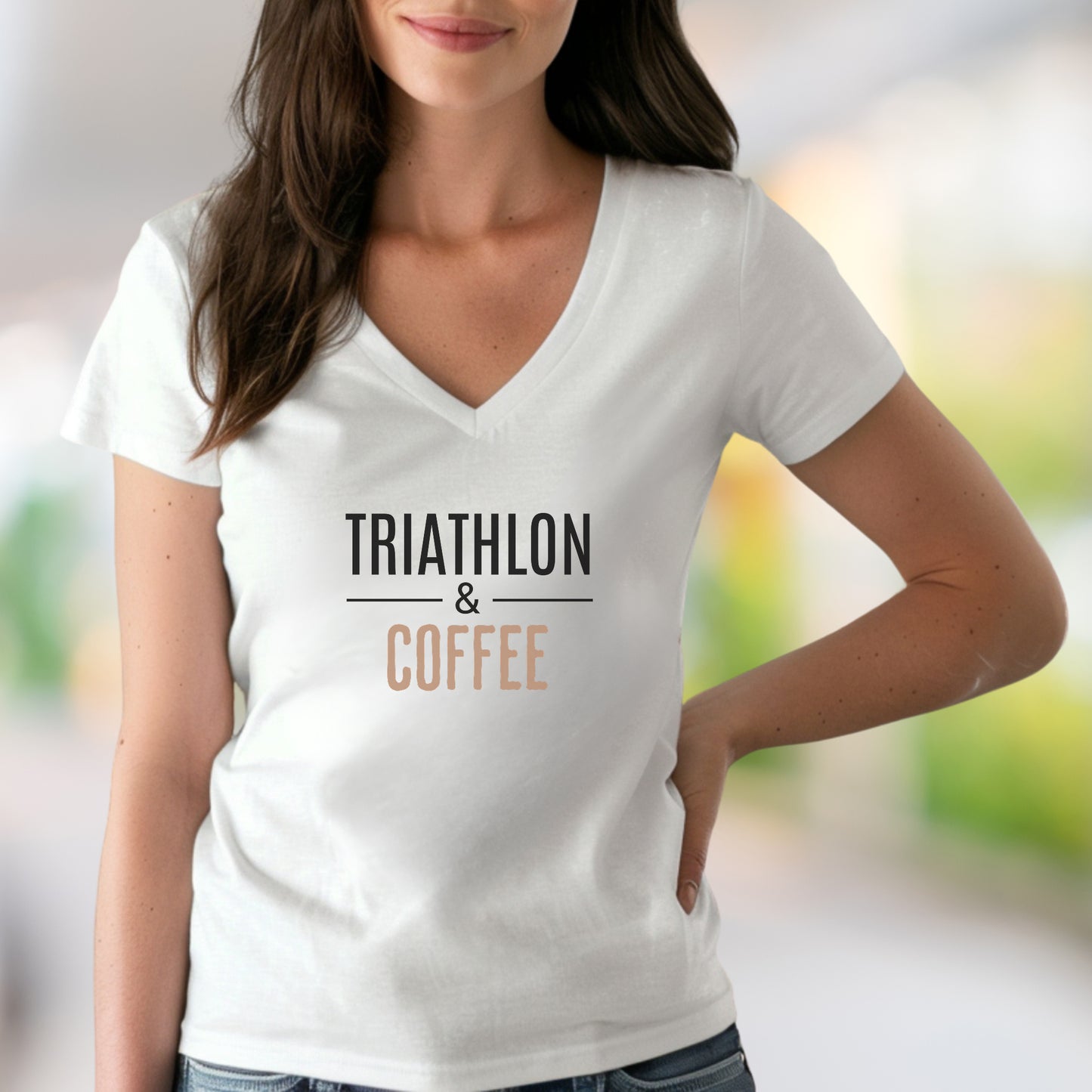 Tri & Coffee V-Neck