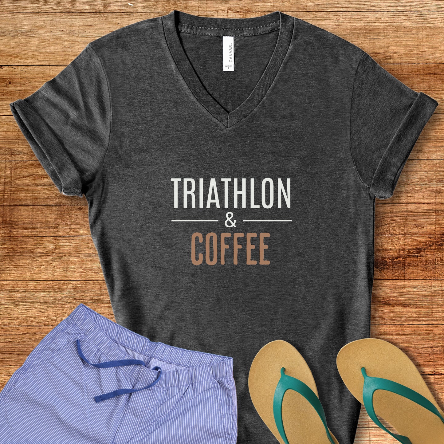 Tri & Coffee V-Neck