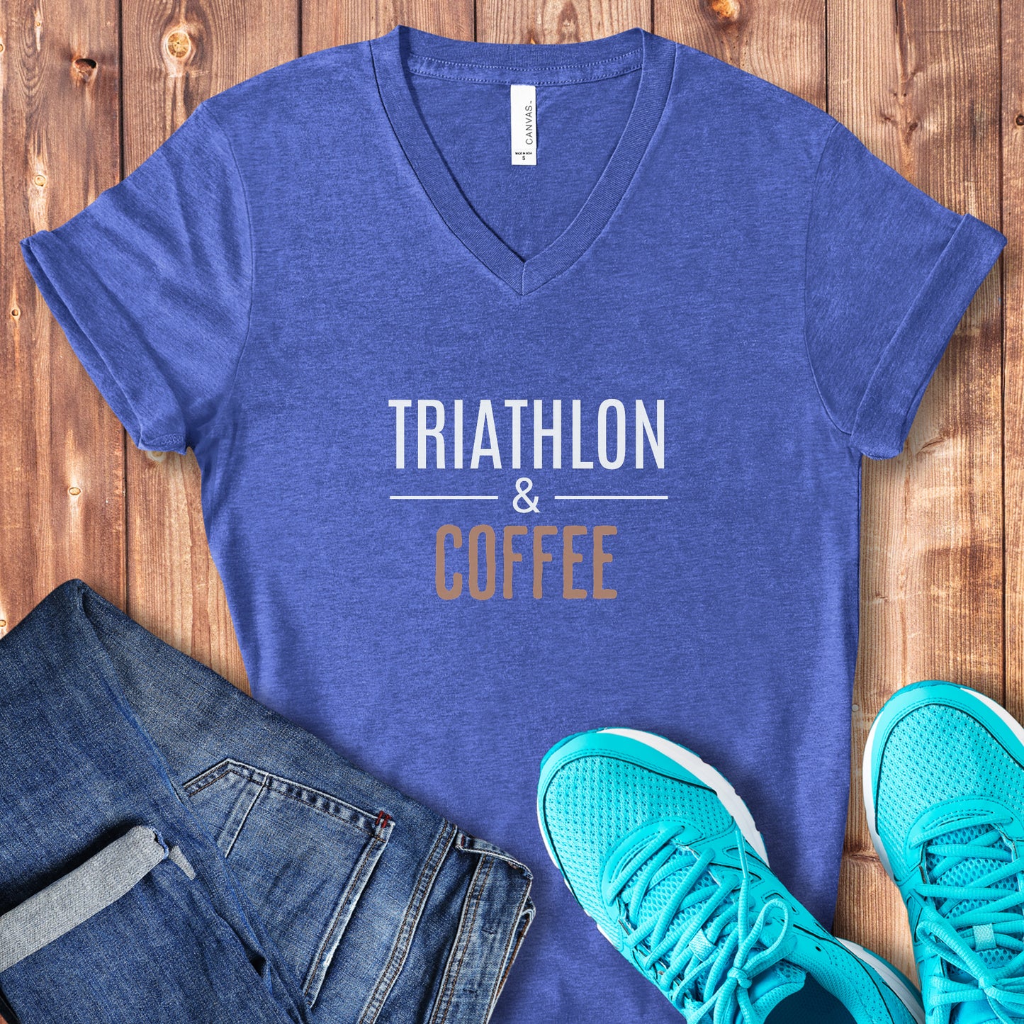 Tri & Coffee V-Neck