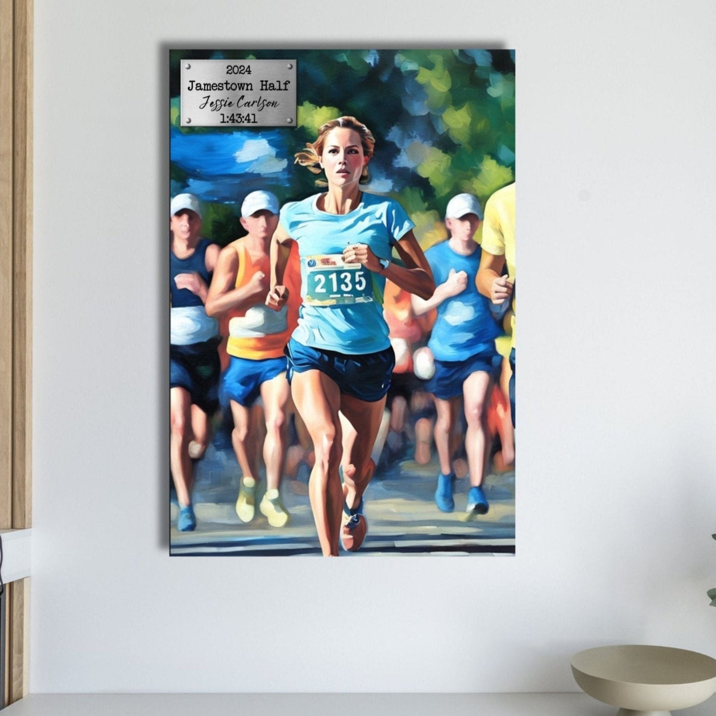 Race Plaque Canvas - Vertical
