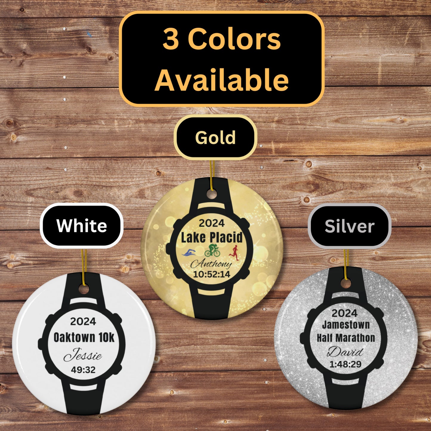 Ceramic Gold Watch Ornament