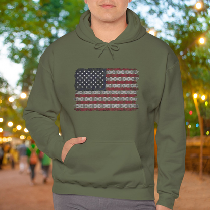 Bike Chain Flag Hoodie