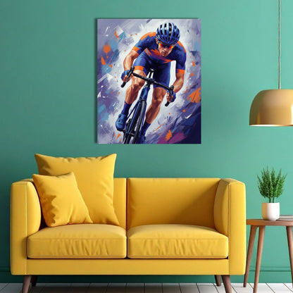 Color Splash Cyclist - Male