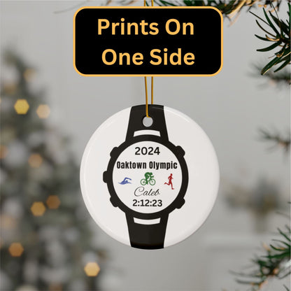 White Watch Ornament w/Images