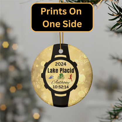Ceramic Gold Watch Ornament w/Images