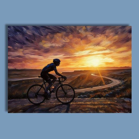 Sunset Female Cyclist
