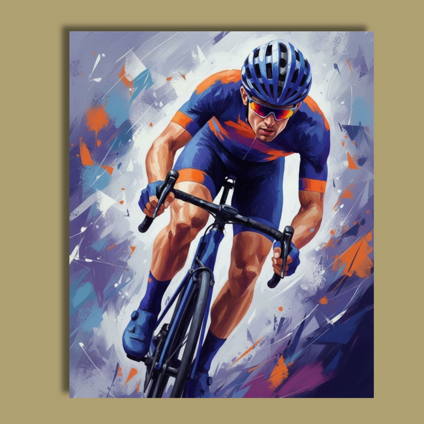 Color Splash Cyclist - Male