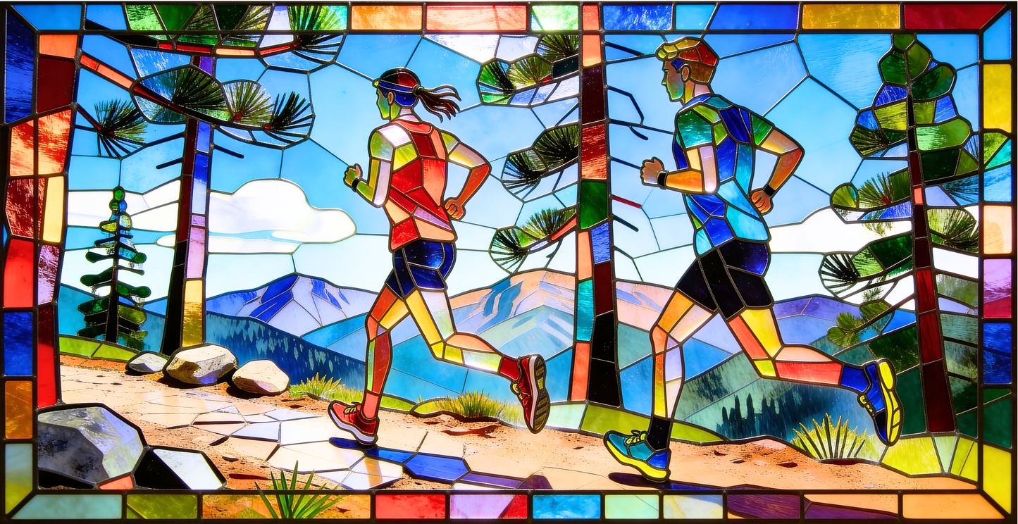 Stained Glass Trail Runners Mug