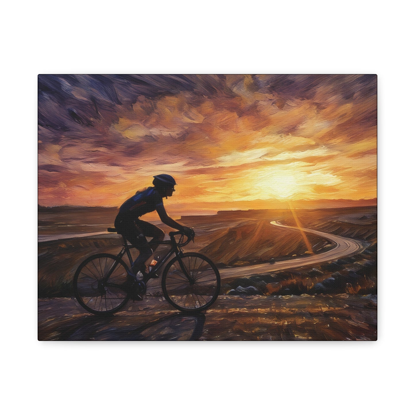 Sunset Female Cyclist