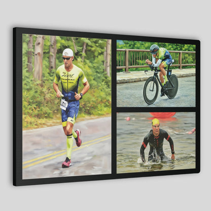 3 Image Athlete Canvas