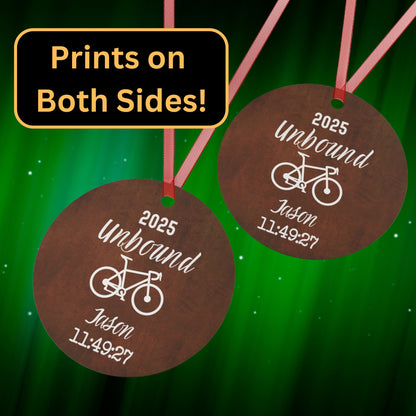 Metal Cycling Ornament - Metal Look