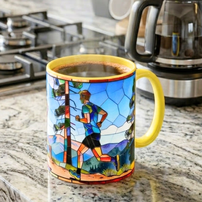 Stained Glass Trail Runners Mug