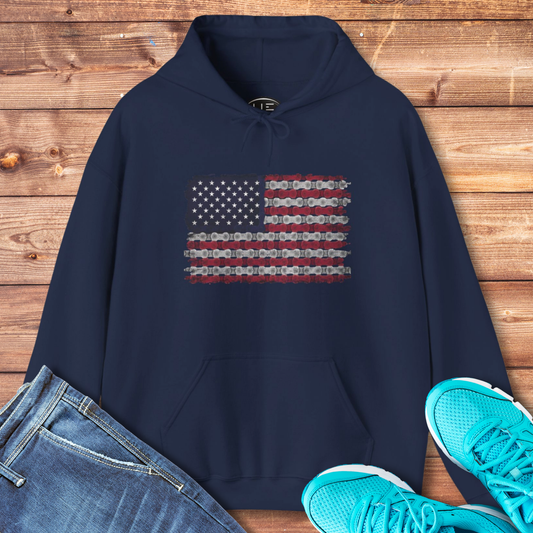 Bike Chain Flag Hoodie
