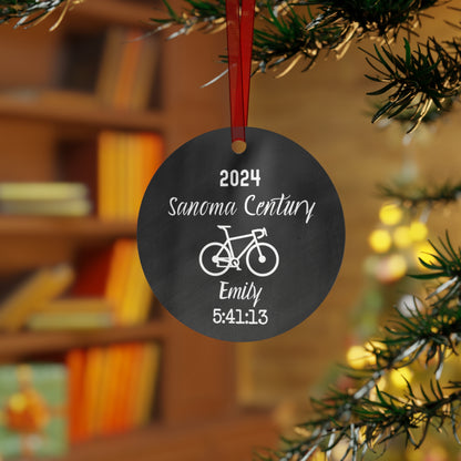 Metal Cycling Ornament - Black Look