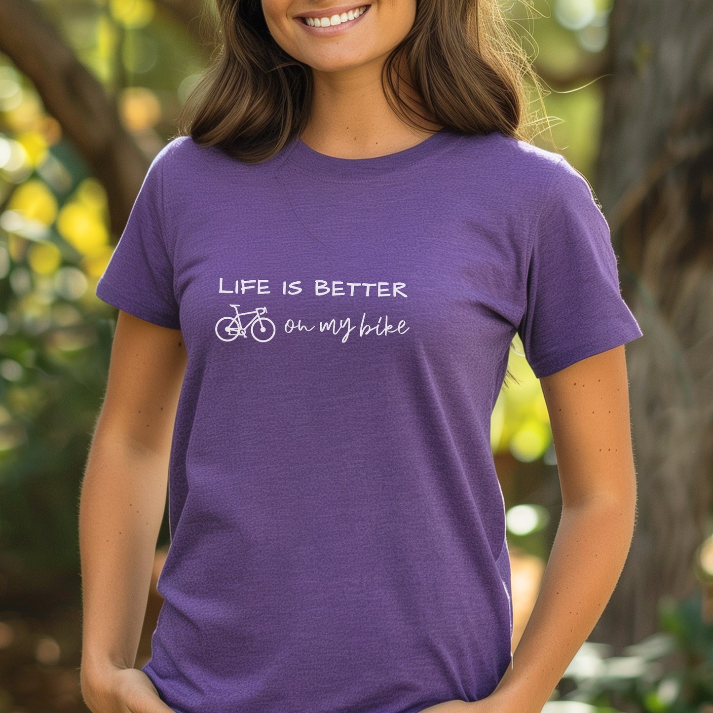 Better On Bike Script Tee