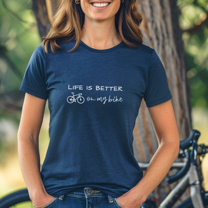 Better On Bike Script Tee