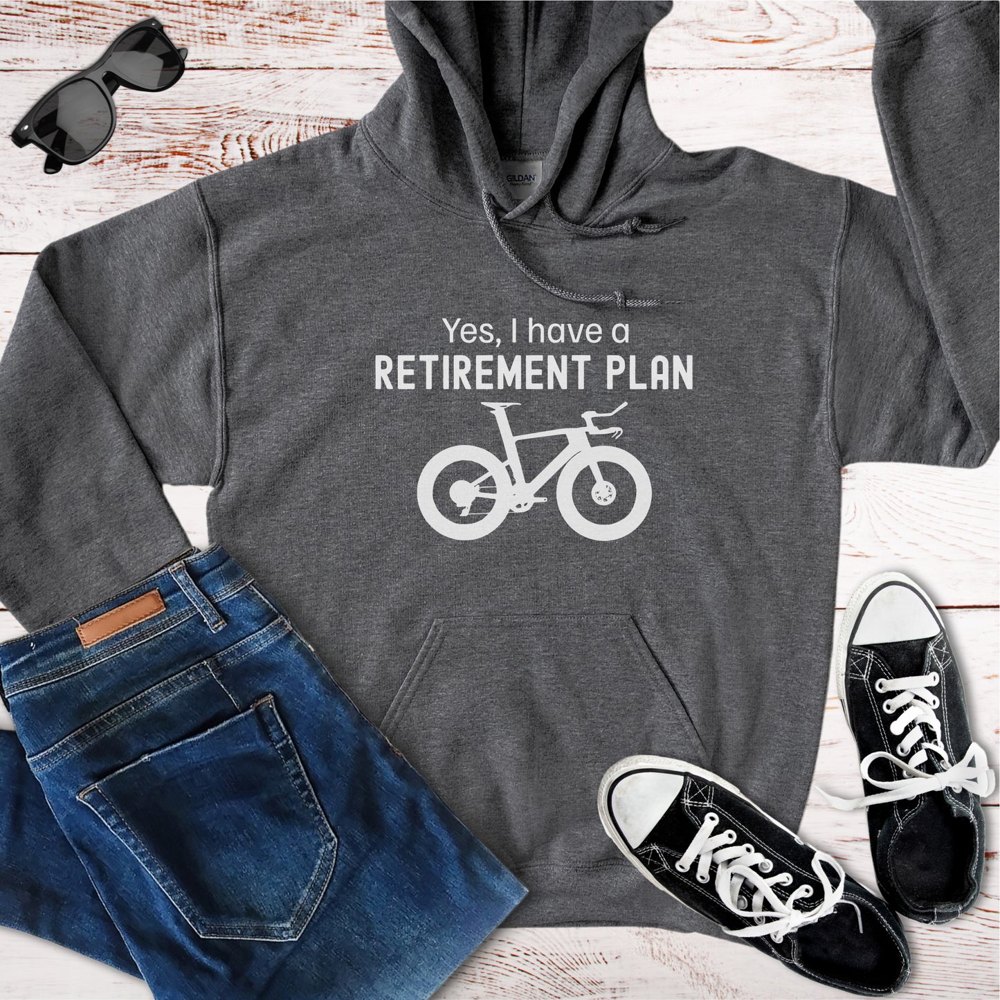 Retirement Plan TRI Bike Hoodie