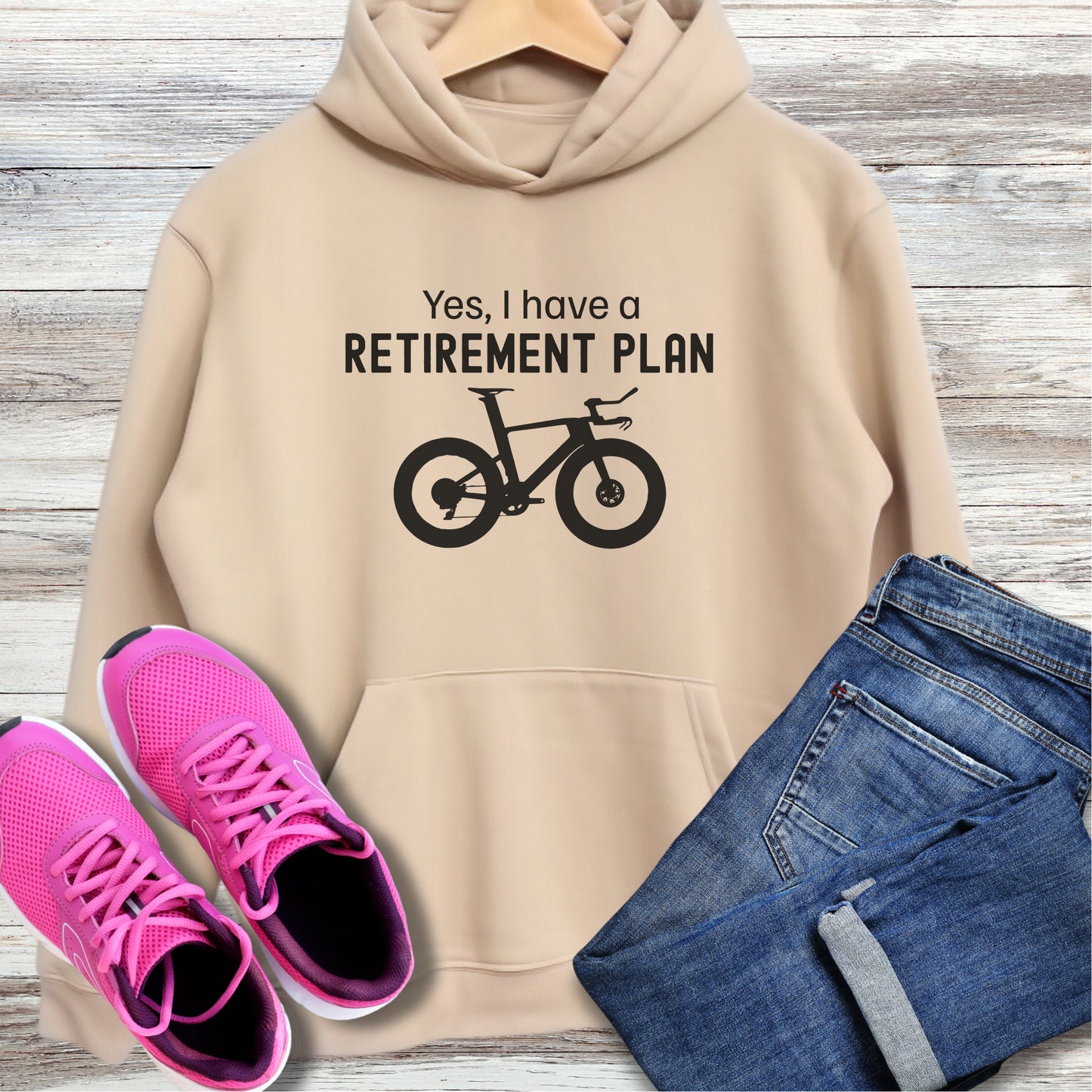 Retirement Plan TRI Bike Hoodie