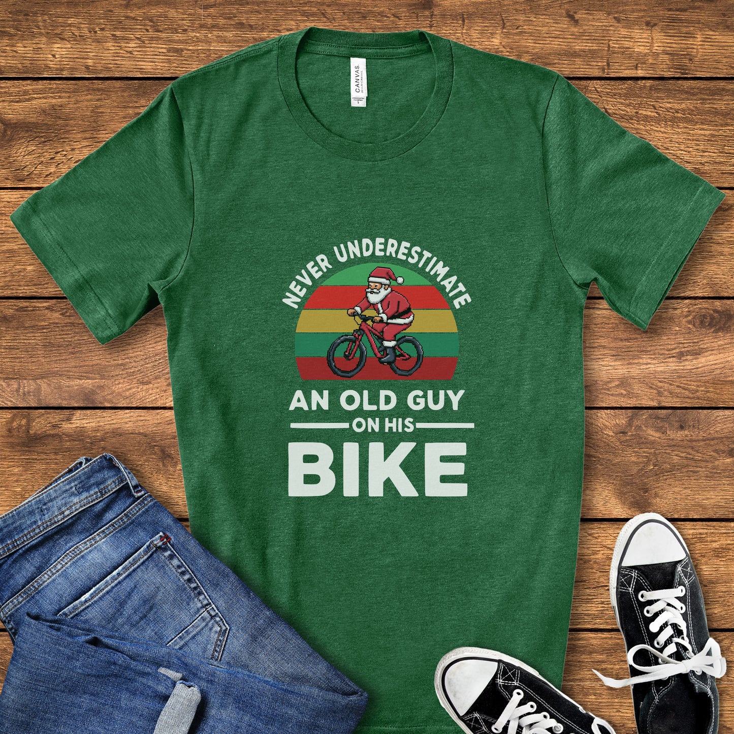 Never Underestimate Santa MTB Tee