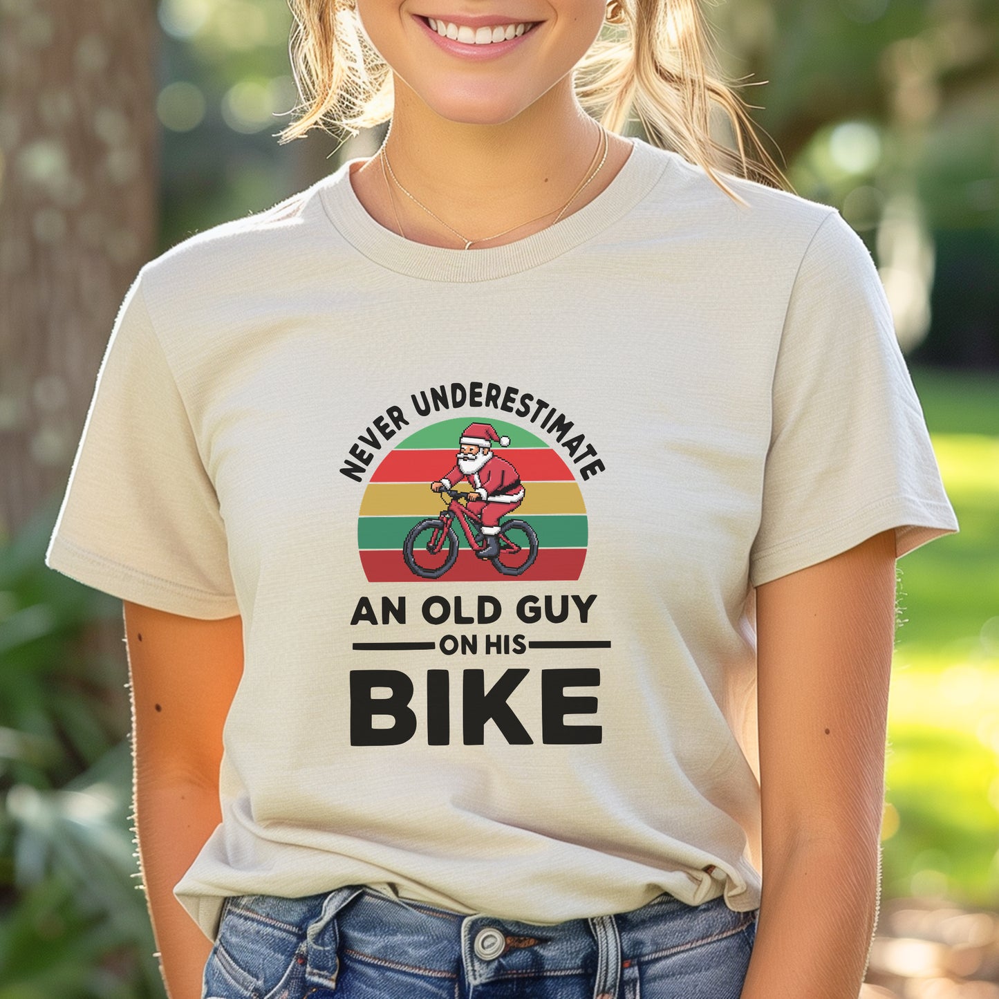 Never Underestimate Santa MTB Tee