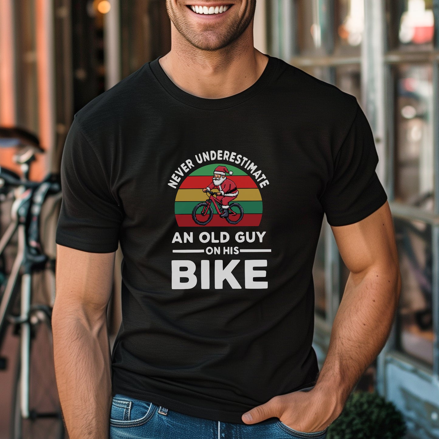 Never Underestimate Santa MTB Tee