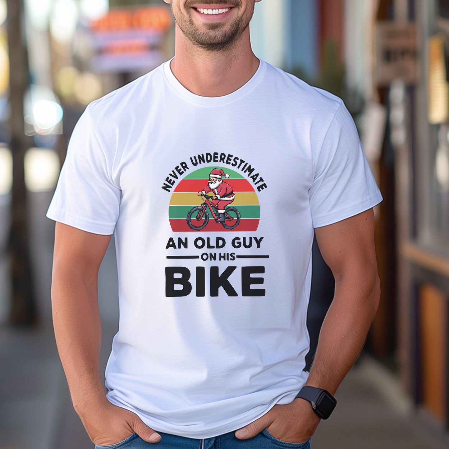 Never Underestimate Santa MTB Tee
