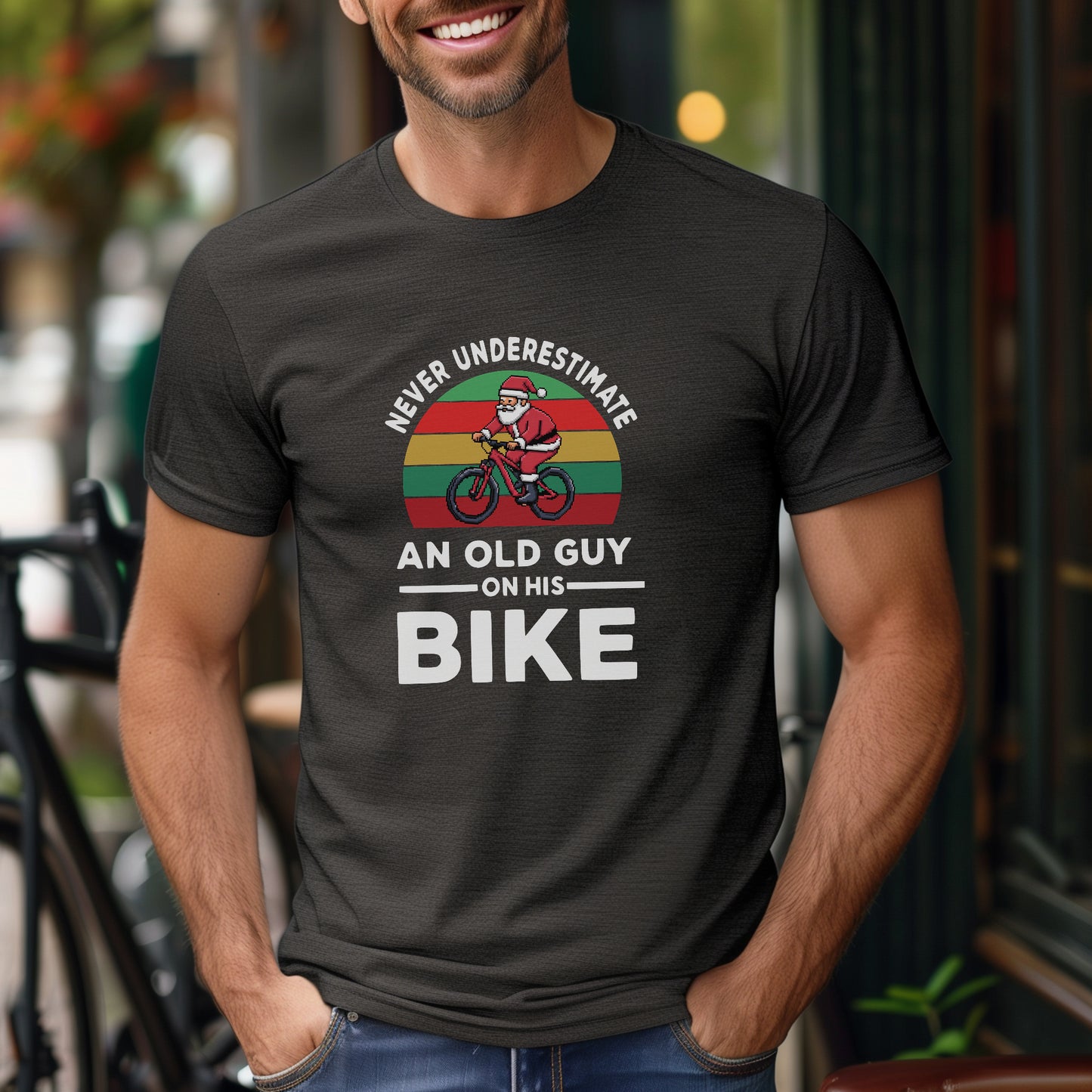 Never Underestimate Santa MTB Tee