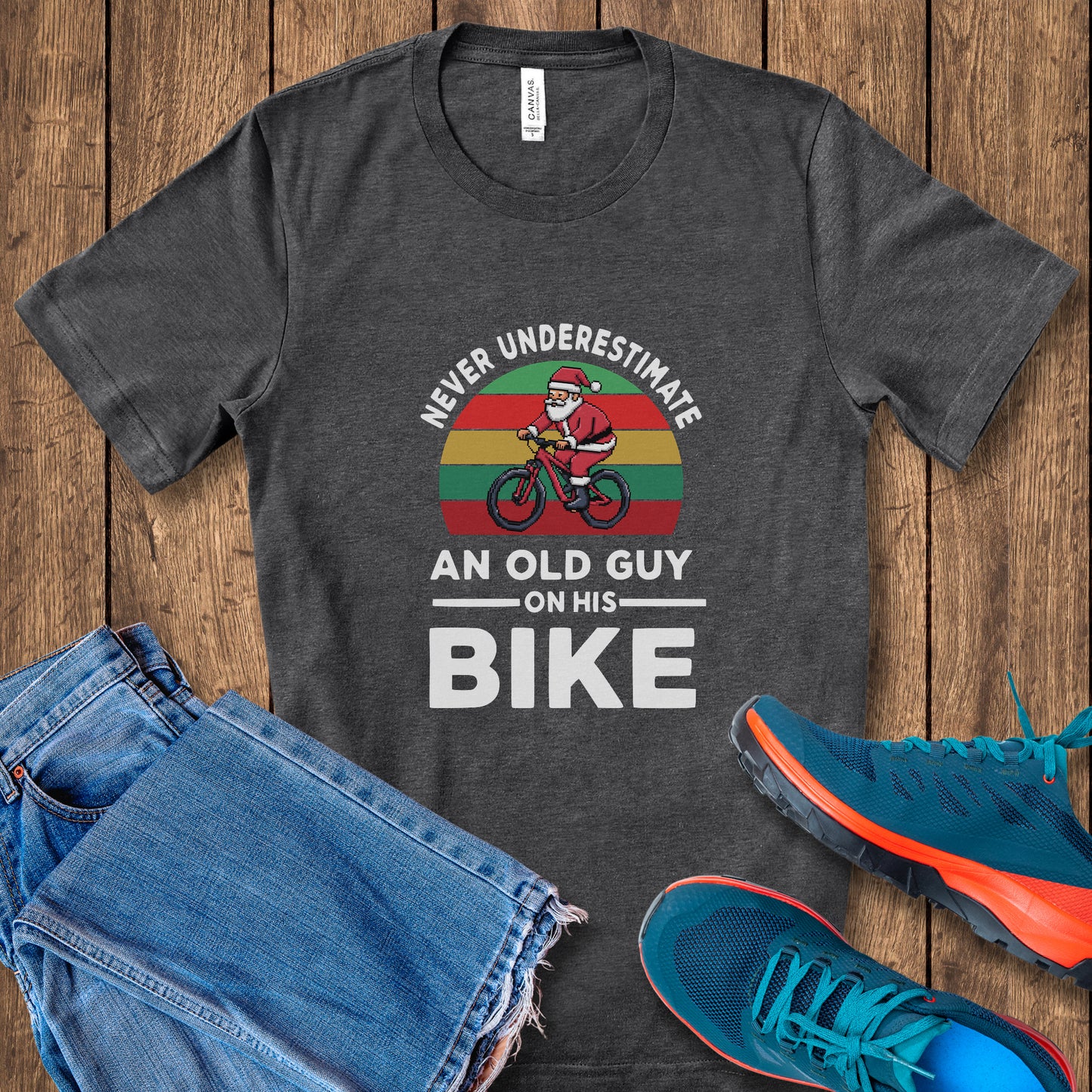 Never Underestimate Santa MTB Tee