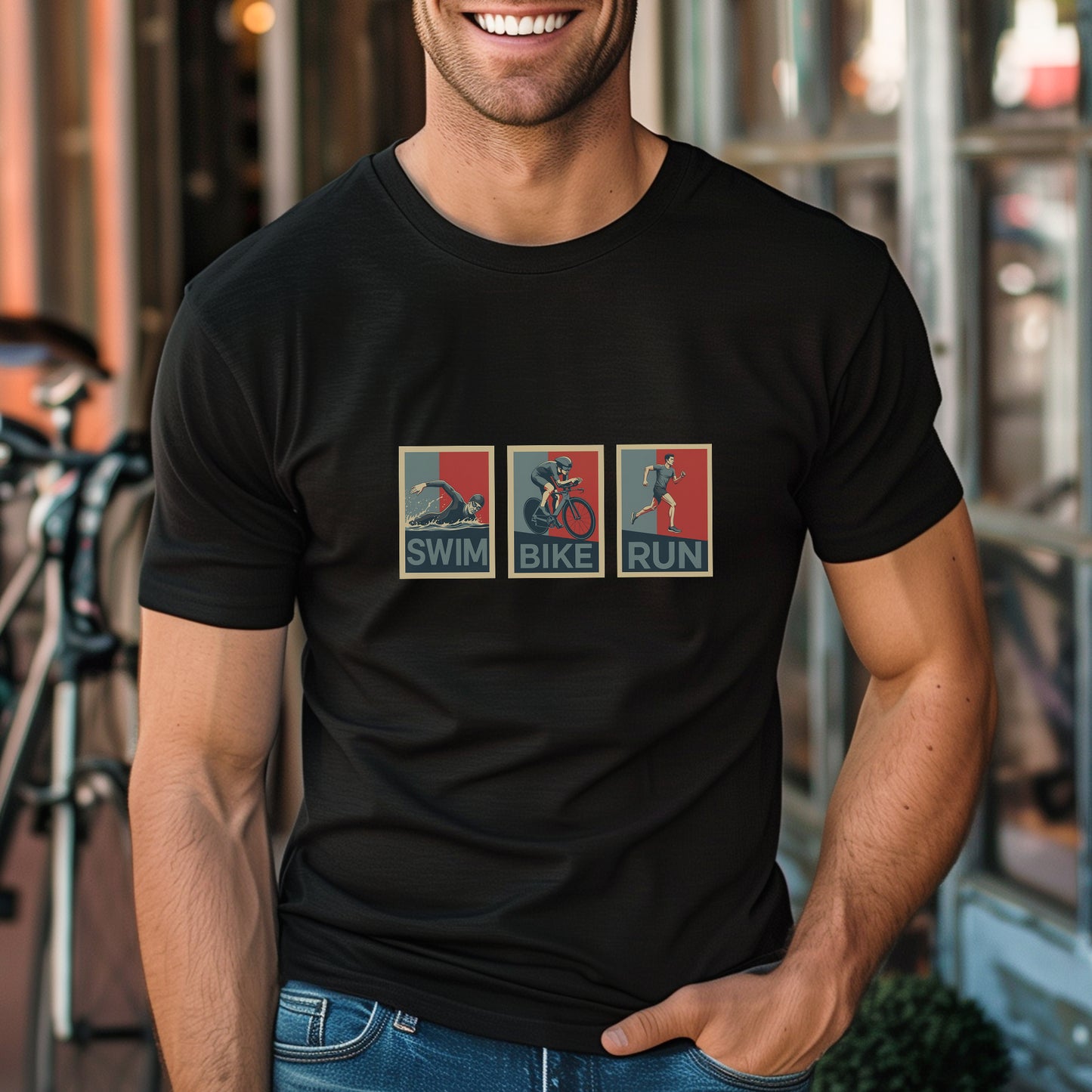 Swim Bike Run Male Tee