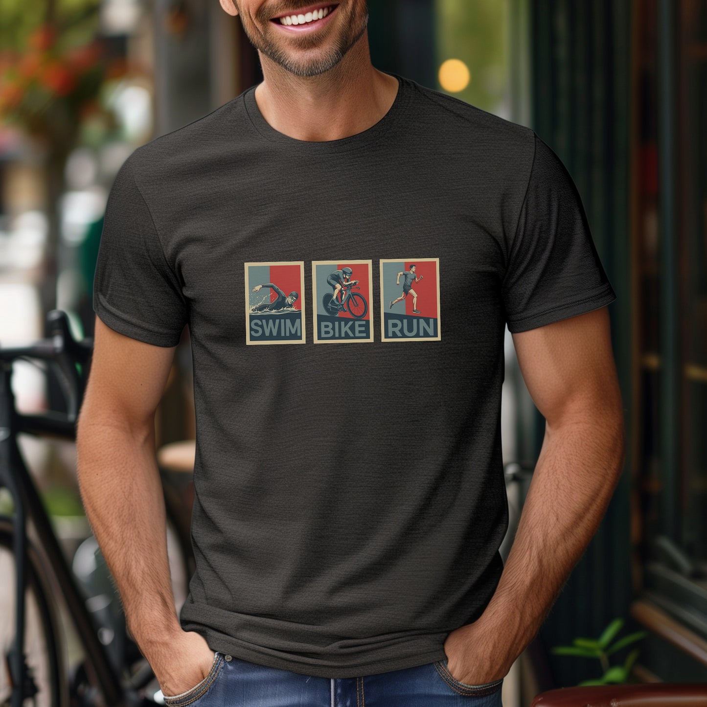 Swim Bike Run Male Tee