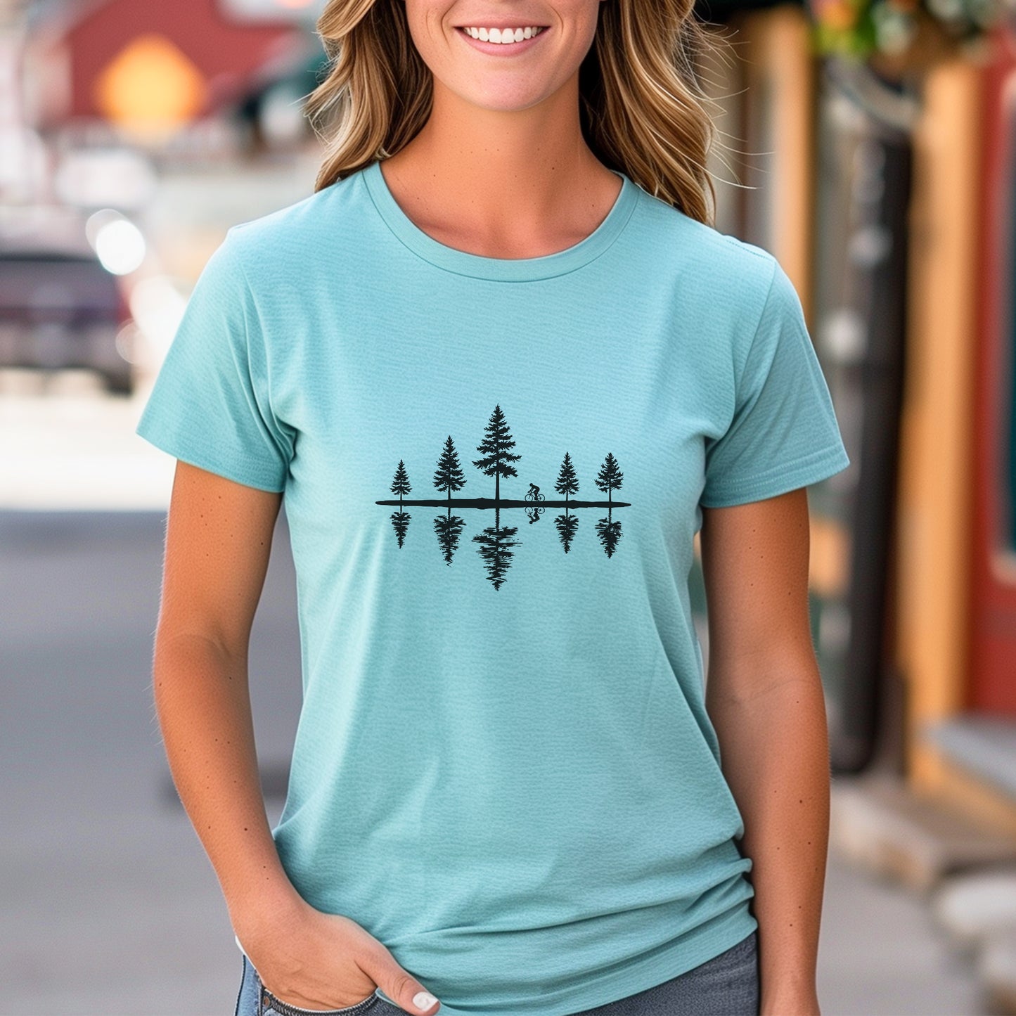 Pine Trees Reflection Tee