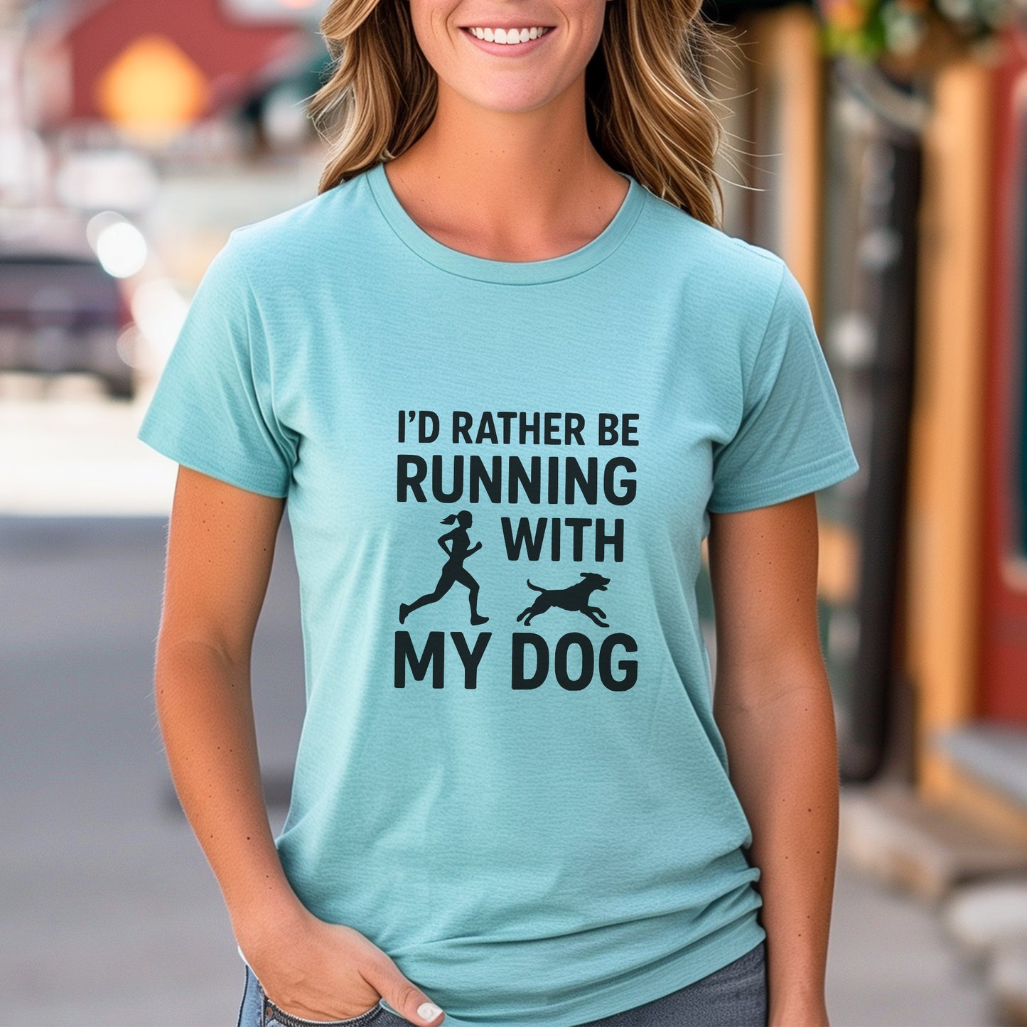 Running With Dog Female Tee