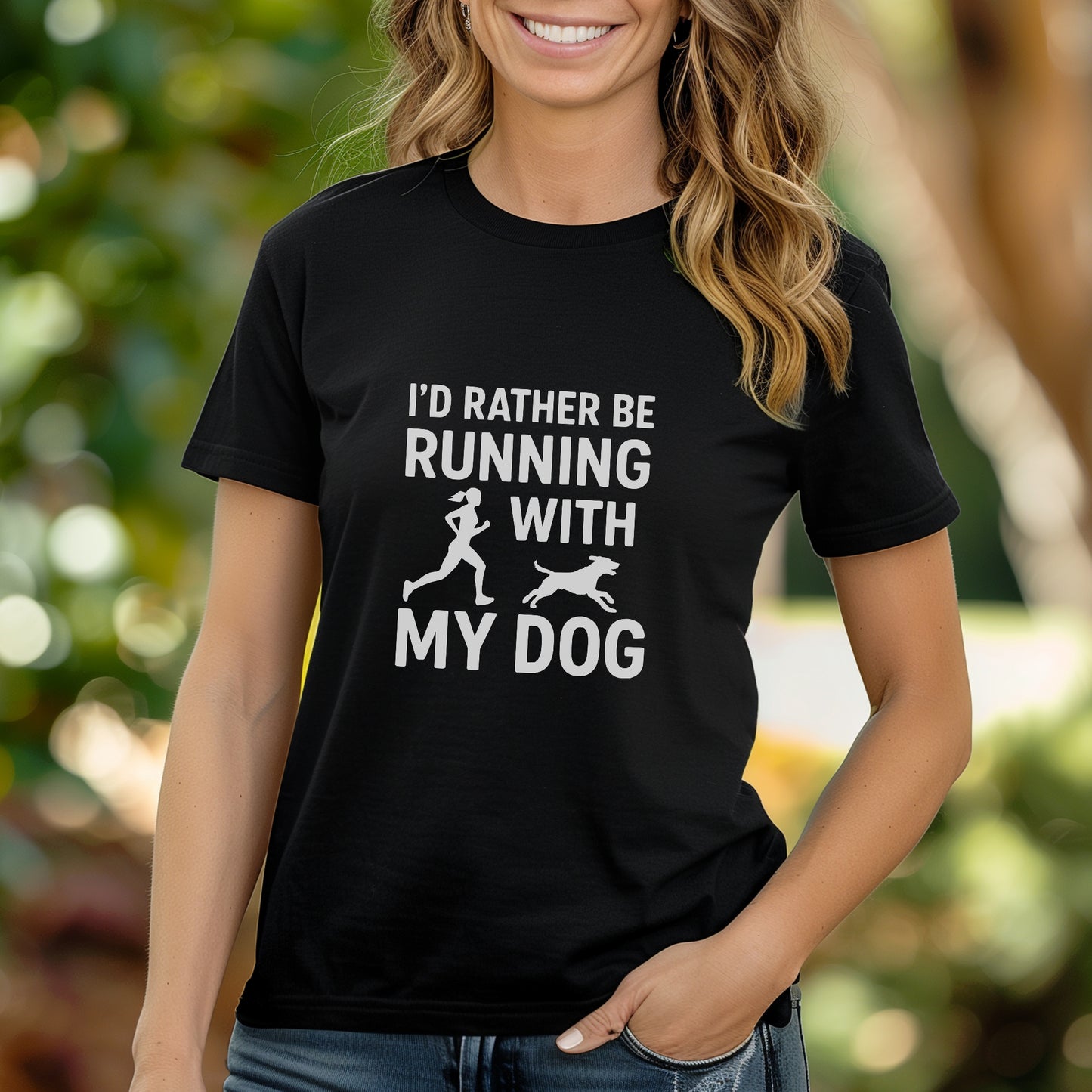 Running With Dog Female Tee