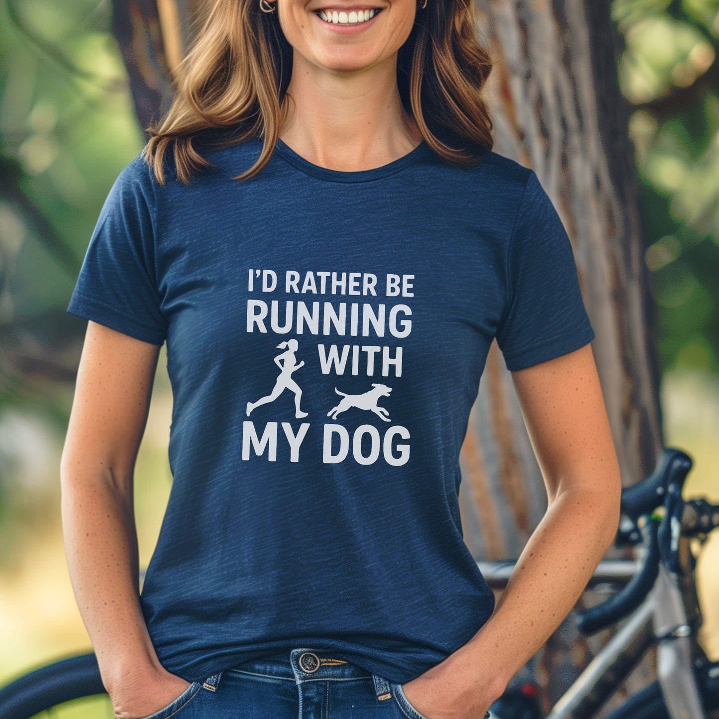 Running With Dog Female Tee