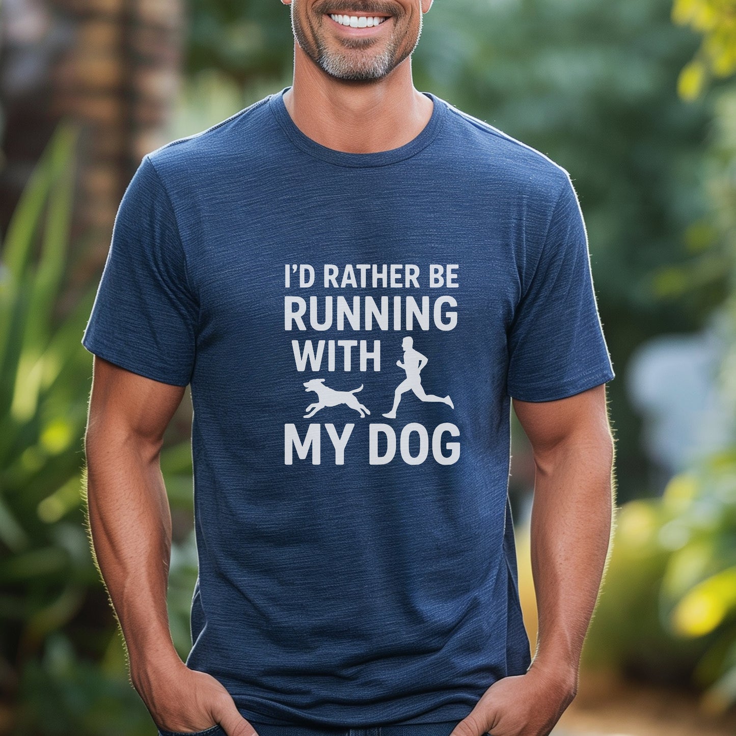 Running With Dog Male Tee