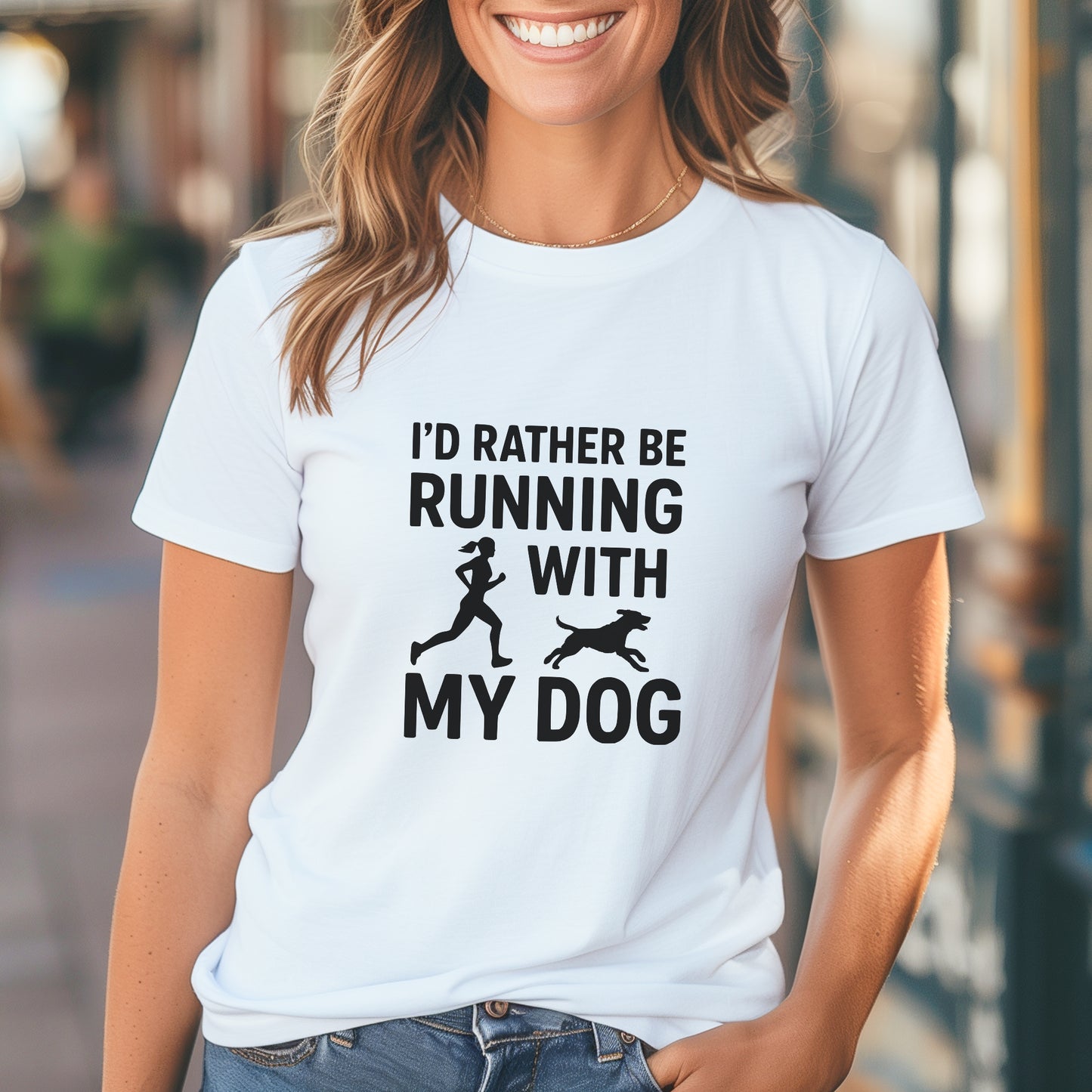 Running With Dog Female Tee