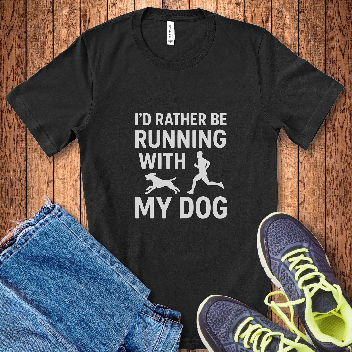 Running With Dog Male Tee