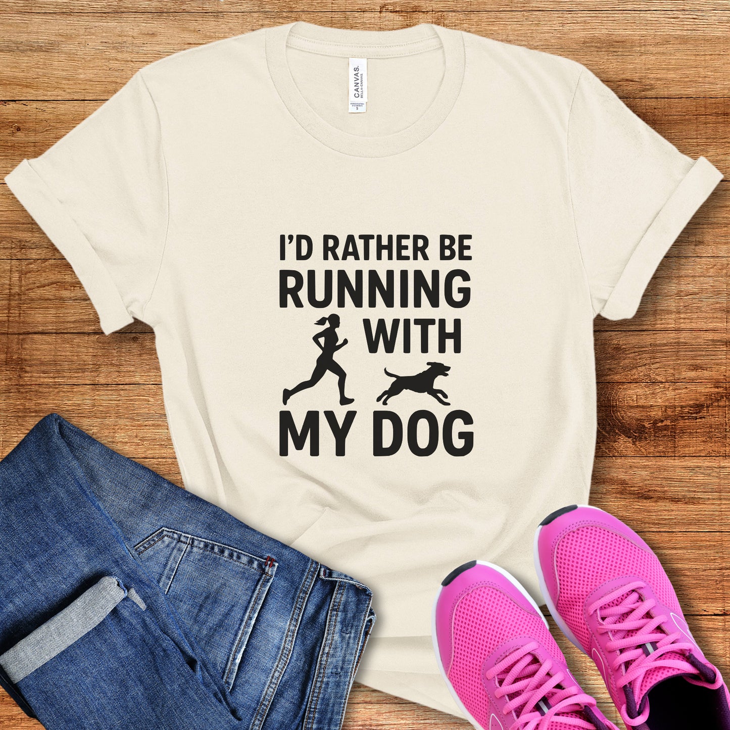 Running With Dog Female Tee