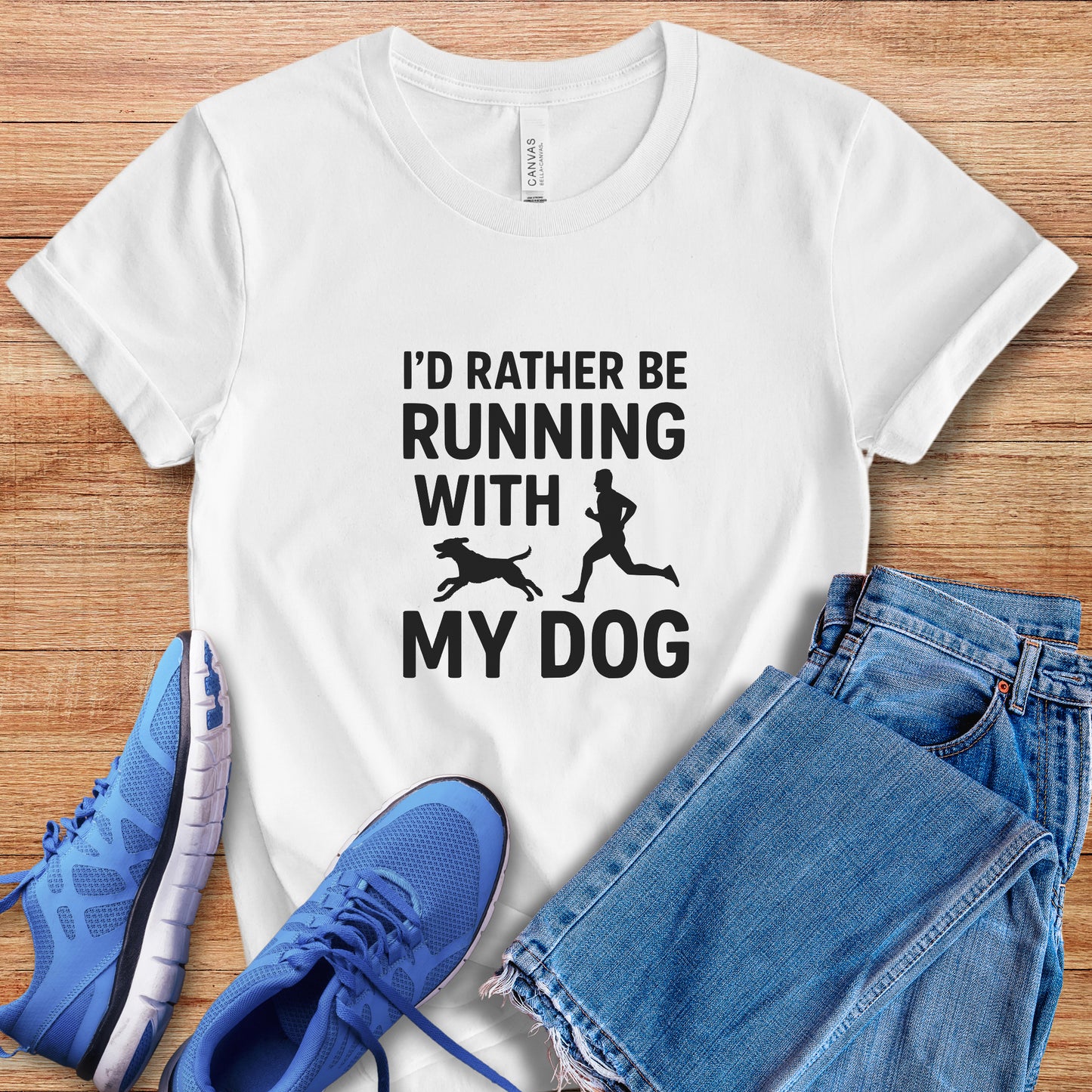 Running With Dog Male Tee