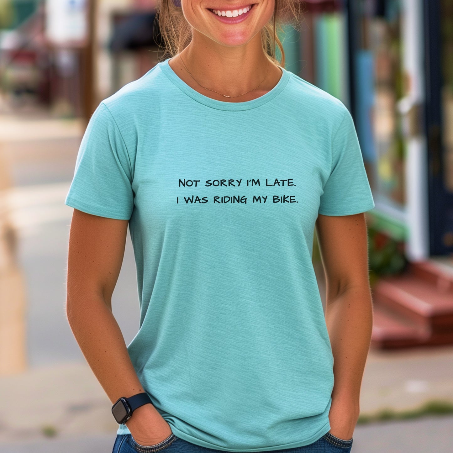 Not Sorry Biking Tee