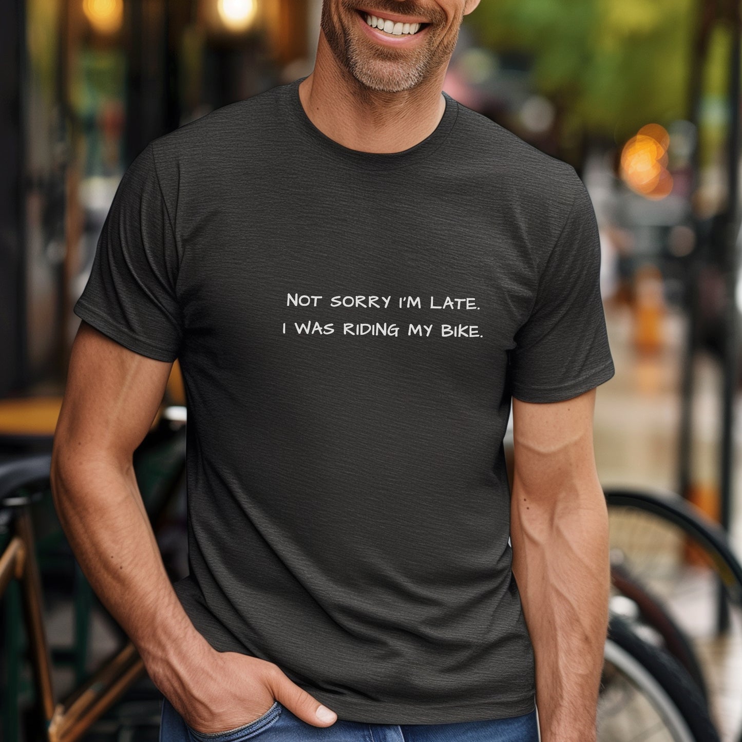 Not Sorry Biking Tee