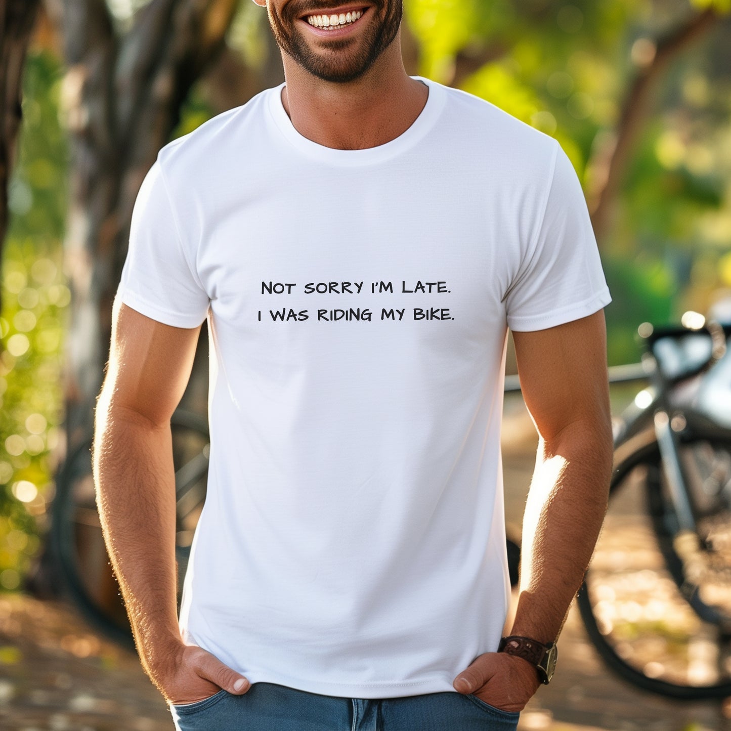 Not Sorry Biking Tee