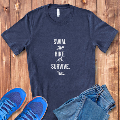 Swim Bike Survive (vertical) - M - Navy