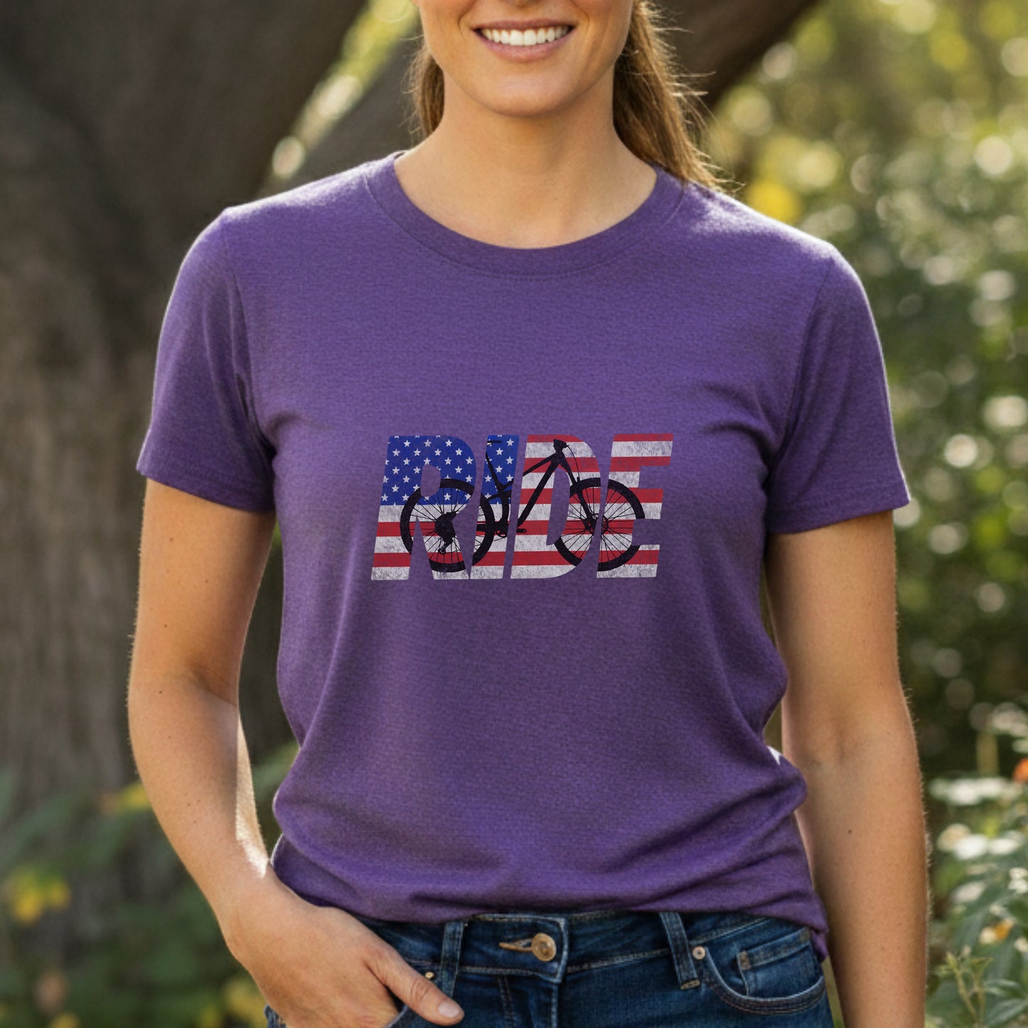 RIDE US Flag MTB Tee