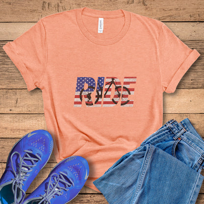 RIDE US Flag MTB Tee